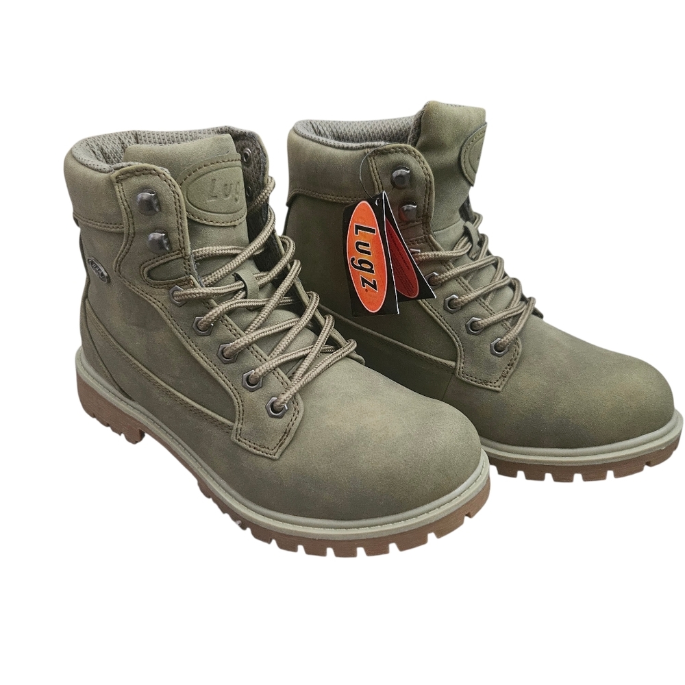 Lugz Mantle Hi Lace Up Womens‎ Boot Size 10M Ankle Low Heel Olive/Cream NWT